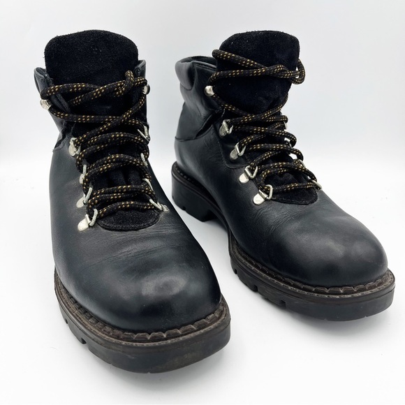 Vintage Blondo Waterproof Leather Lug Sole Lace Up Chunky Boots Grunge - Picture 2 of 11